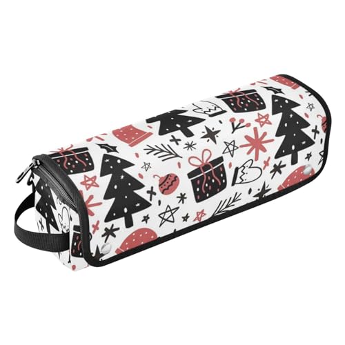 LI ZHI XIN Haartrockner Glätteisen Locken Aufbewahrungstasche mit hitzebeständiger Matte Haarwerkzeuge Reisetasche 2 in 1 Hair Tools Organizer Friseurtaschen WeihnachtsbaummüTze Handschuhe Muster von LI ZHI XIN