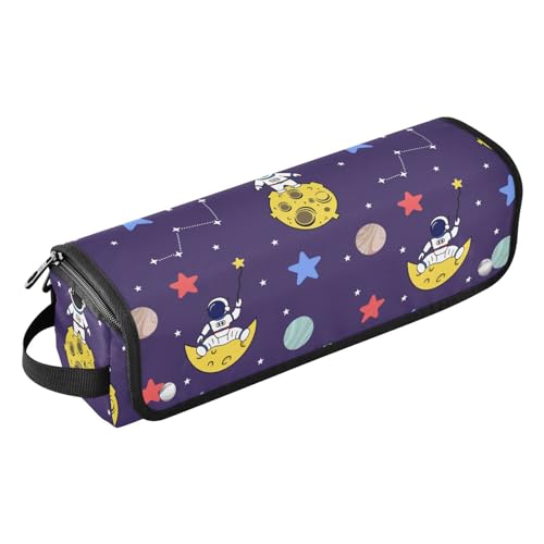 LI ZHI XIN Haartrockner Glätteisen Locken Aufbewahrungstasche mit hitzebeständiger Matte Haarwerkzeuge Reisetasche 2 in 1 Hair Tools Organizer Friseurtaschen Weltraums Planeten Karikatur-Muster von LI ZHI XIN