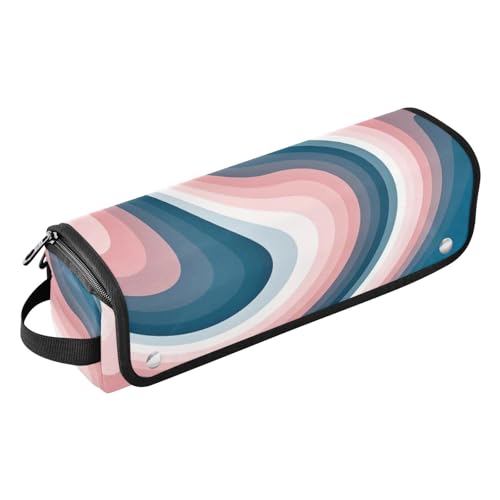 LI ZHI XIN Haartrockner Glätteisen Locken Aufbewahrungstasche mit hitzebeständiger Matte Haarwerkzeuge Reisetasche 2 in 1 Hair Tools Organizer Friseurtaschen Wirbel-Muster von LI ZHI XIN