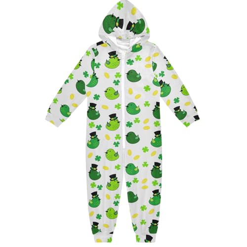 LI ZHI XIN Kinder Onesie Pyjamas,Jungen Einteiliger Kinderpyjama,Jumpsuit für Mädchen,Pyjama aus Kristallsamt mit Langen Ärmeln Warm Schlafanzug,5-14 Jahre Vogel-Blumiges Blumen-Muster von LI ZHI XIN