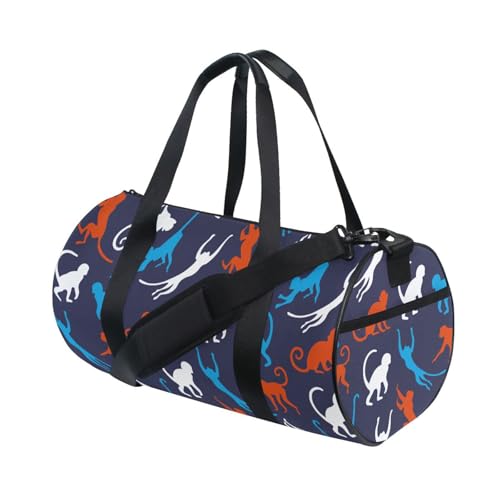 LI ZHI XIN Large Duffelbag Reisetasche Eimerform Handtasche/Schulter for Unisex Damen Herren Gym Reisen Schwimmen Affen-Tiermuster von LI ZHI XIN