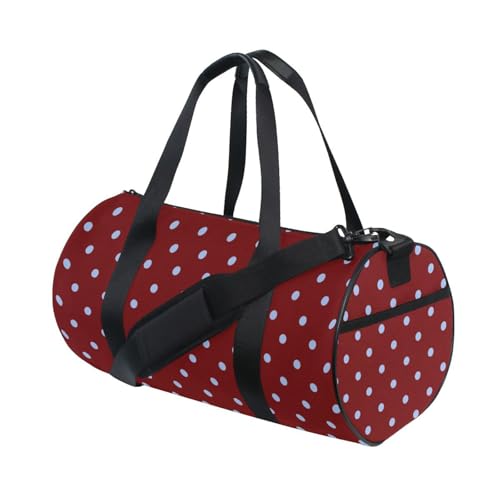 LI ZHI XIN Large Duffelbag Reisetasche Eimerform Handtasche/Schulter for Unisex Damen Herren Gym Reisen Schwimmen Blau Farbe Polka Dot von LI ZHI XIN