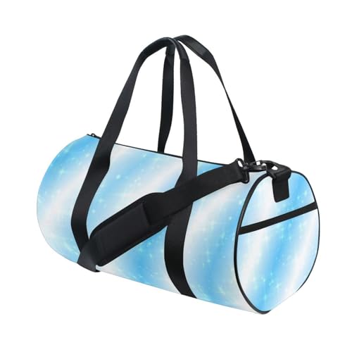 LI ZHI XIN Large Duffelbag Reisetasche Eimerform Handtasche/Schulter for Unisex Damen Herren Gym Reisen Schwimmen Blau Gestreiftes Muster von LI ZHI XIN