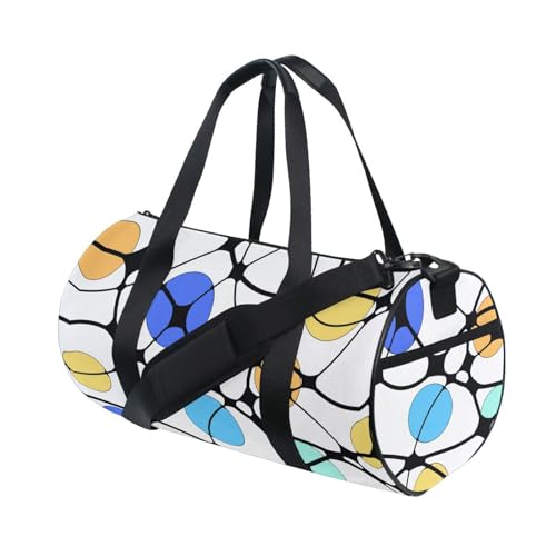 LI ZHI XIN Large Duffelbag Reisetasche Eimerform Handtasche/Schulter for Unisex Damen Herren Gym Reisen Schwimmen Bunte Polka Dot von LI ZHI XIN