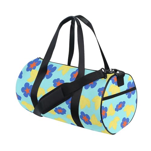 LI ZHI XIN Large Duffelbag Reisetasche Eimerform Handtasche/Schulter for Unisex Damen Herren Gym Reisen Schwimmen Frühlingszeit Blumenmuster von LI ZHI XIN