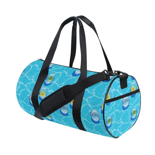 LI ZHI XIN Large Duffelbag Reisetasche Eimerform Handtasche/Schulter for Unisex Damen Herren Gym Reisen Schwimmen Geometrischer Kreis Blume von LI ZHI XIN
