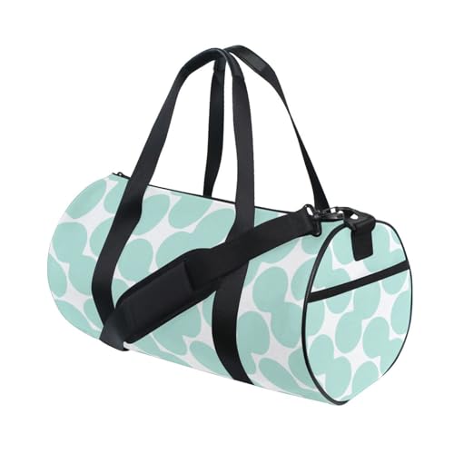 LI ZHI XIN Large Duffelbag Reisetasche Eimerform Handtasche/Schulter for Unisex Damen Herren Gym Reisen Schwimmen GrüNer Polka Dot von LI ZHI XIN