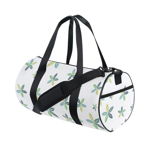 LI ZHI XIN Large Duffelbag Reisetasche Eimerform Handtasche/Schulter for Unisex Damen Herren Gym Reisen Schwimmen Grünes Blatt-Muster von LI ZHI XIN