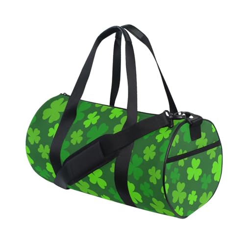 LI ZHI XIN Large Duffelbag Reisetasche Eimerform Handtasche/Schulter for Unisex Damen Herren Gym Reisen Schwimmen Grünes Blumen-Muster von LI ZHI XIN