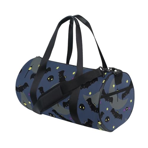 LI ZHI XIN Large Duffelbag Reisetasche Eimerform Handtasche/Schulter for Unisex Damen Herren Gym Reisen Schwimmen Halloween Fledermaus Schädel von LI ZHI XIN