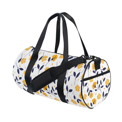 LI ZHI XIN Large Duffelbag Reisetasche Eimerform Handtasche/Schulter for Unisex Damen Herren Gym Reisen Schwimmen Herbstblumen Blätter von LI ZHI XIN