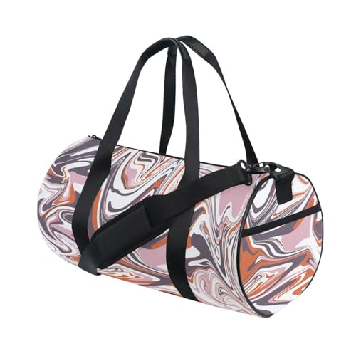 LI ZHI XIN Large Duffelbag Reisetasche Eimerform Handtasche/Schulter for Unisex Damen Herren Gym Reisen Schwimmen Kunstvolle Graffiti-Muster Grau Weiß Rot von LI ZHI XIN