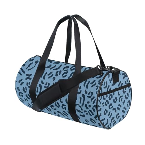 LI ZHI XIN Large Duffelbag Reisetasche Eimerform Handtasche/Schulter for Unisex Damen Herren Gym Reisen Schwimmen Leopardenmuster Farbe Blau von LI ZHI XIN