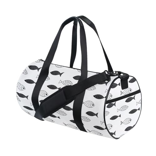 LI ZHI XIN Large Duffelbag Reisetasche Eimerform Handtasche/Schulter for Unisex Damen Herren Gym Reisen Schwimmen Meer Ozean Fisch-Muster von LI ZHI XIN