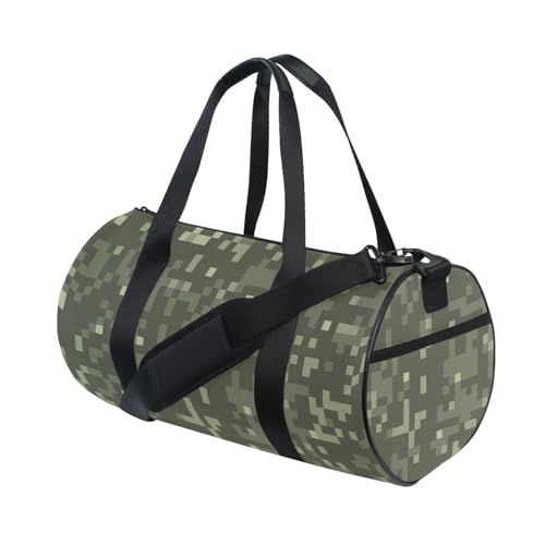 LI ZHI XIN Large Duffelbag Reisetasche Eimerform Handtasche/Schulter for Unisex Damen Herren Gym Reisen Schwimmen Mosaik-Camo-Muster von LI ZHI XIN