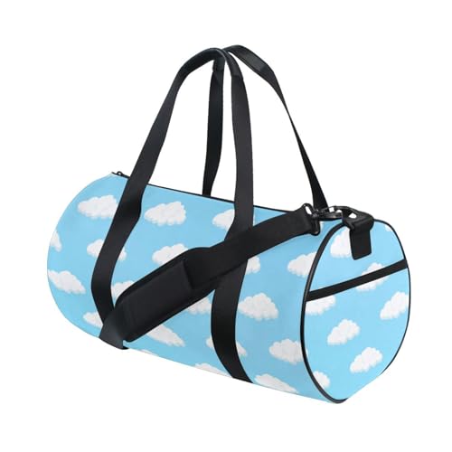 LI ZHI XIN Large Duffelbag Reisetasche Eimerform Handtasche/Schulter for Unisex Damen Herren Gym Reisen Schwimmen Niedliche Wolken Muster von LI ZHI XIN