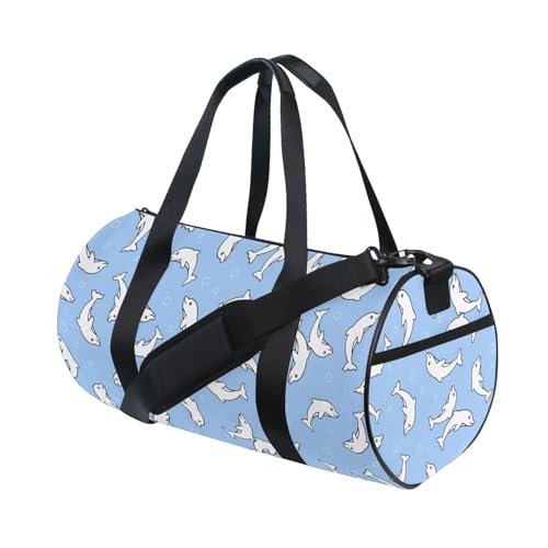 LI ZHI XIN Large Duffelbag Reisetasche Eimerform Handtasche/Schulter for Unisex Damen Herren Gym Reisen Schwimmen Ozean Delfin Muster von LI ZHI XIN