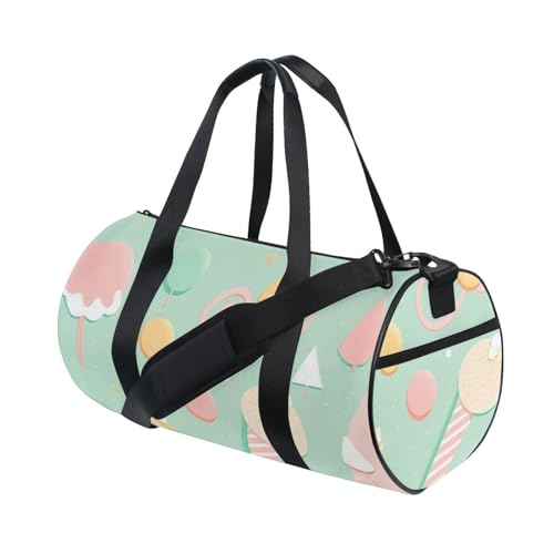 LI ZHI XIN Large Duffelbag Reisetasche Eimerform Handtasche/Schulter for Unisex Damen Herren Gym Reisen Schwimmen SüßIgkeiten Lollipop Eiscreme von LI ZHI XIN