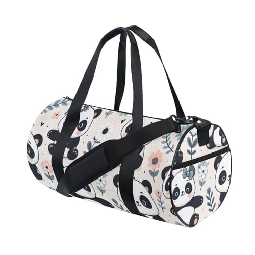 LI ZHI XIN Large Duffelbag Reisetasche Eimerform Handtasche/Schulter for Unisex Damen Herren Gym Reisen Schwimmen Tier Panda Muster von LI ZHI XIN