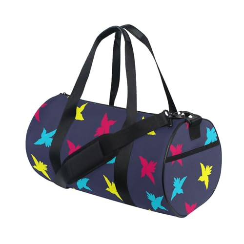 LI ZHI XIN Large Duffelbag Reisetasche Eimerform Handtasche/Schulter for Unisex Damen Herren Gym Reisen Schwimmen Tier Vogel Muster von LI ZHI XIN