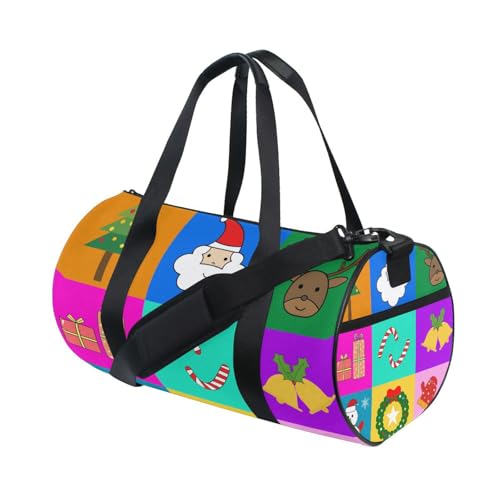 LI ZHI XIN Large Duffelbag Reisetasche Eimerform Handtasche/Schulter for Unisex Damen Herren Gym Reisen Schwimmen Weihnachtsbaum Handschuhe Elch von LI ZHI XIN