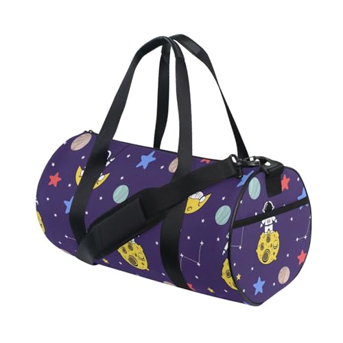 LI ZHI XIN Large Duffelbag Reisetasche Eimerform Handtasche/Schulter for Unisex Damen Herren Gym Reisen Schwimmen Weltraums Planeten Karikatur-Muster von LI ZHI XIN