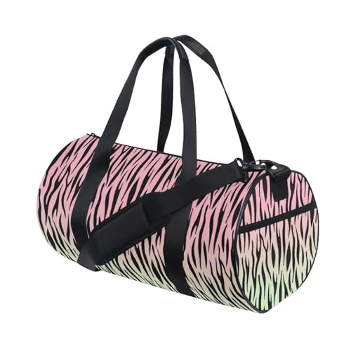 LI ZHI XIN Large Duffelbag Reisetasche Eimerform Handtasche/Schulter for Unisex Damen Herren Gym Reisen Schwimmen Zebra-Streifen-Muster von LI ZHI XIN