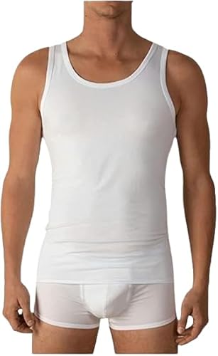 Liabel Unterhemd für Herren, breite Schultern, Baumwolle, Sommer, 03828/1223, erhältlich in den Farben Weiß und Schwarz, 3 Stück weiß, Medium von Liabel