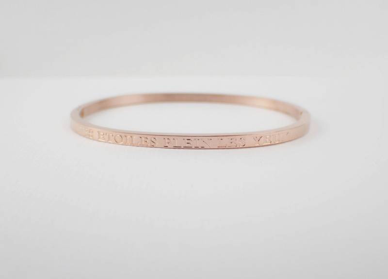 Armband Edelstahl Jonc A Message Farbe Gold Rosa Schmuck Phantasie Stahl Pink Stainless Steel Color Armband Edelstahl Jonc A Message Farbe Gold Rosa Schmuck Phantasie Stahl Pink Stainless Steel Color von LIANAfashionJewelry