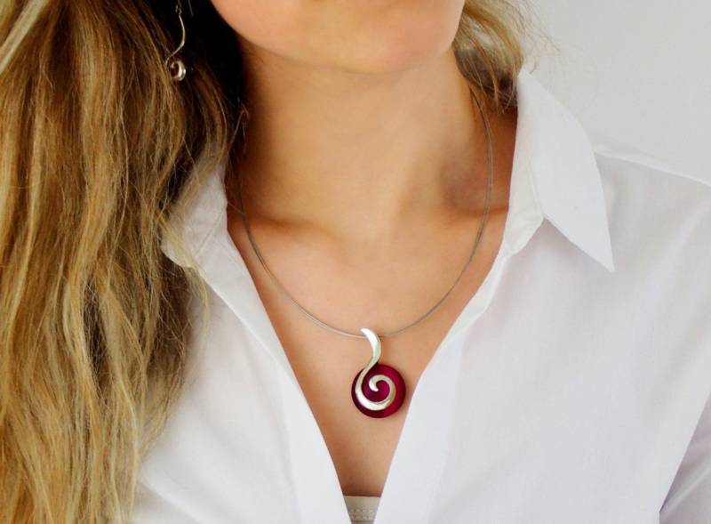 Halskette Typ Glasauge Katze Rose Dunkel Fushia Kragen Kabel Accessoirise Leicht Halten Geschenk Geschenkidee Für Blond Brünett Halskette Typ Glasauge Katze Rose Dunkel Fushia Kragen Kabel Accessoirise Leicht Halten Geschenk Geschenkidee Für Blond Brünett von LIANAfashionJewelry