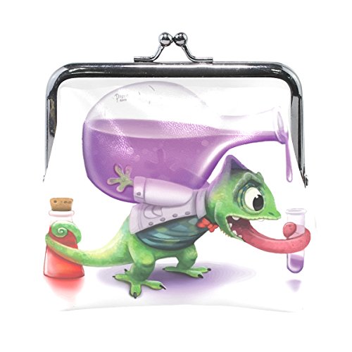 LIANCHENYI Chameleon Doing Chemical Experiment Münzgeldbörse, Mini-Geldbörse für Damen und Mädchen, multi, Einheitsgröße von LIANCHENYI