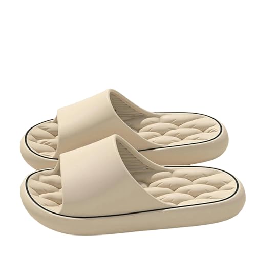 LIANDUN Sommerhausschuhe Super Leichte Weiche Hausschuhe Mode -Objektträger Eva Elastic Shoessin Tür Badezimmer Flip Flops-Khaki-40-41 LIANDUN Sommerhausschuhe Super Leichte Weiche Hausschuhe Mode -Objektträger Eva Elastic Shoessin Tür Badezimmer Flip Flops-Khaki-40-41 von LIANDUN