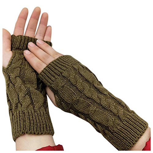 LIANGFANG Armstulpen Winter Gloves Fingerless Knitted for Women, Fingerless Arm Warmers Stulpen Thermal Gloves Fingerless Mittens Fingerlose Handschuhe Warm Stretchy Gloves for Damen von LIANGFANG