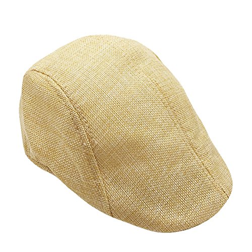 LIANGFANG Herren Schirmmütze Schiebermütze Baskenmütze Gatsby Newsboy Flatcap Damen Barett Cap für Herbst und Winter, Beige, Einheitsgröße, (AAC01) von LIANGFANG