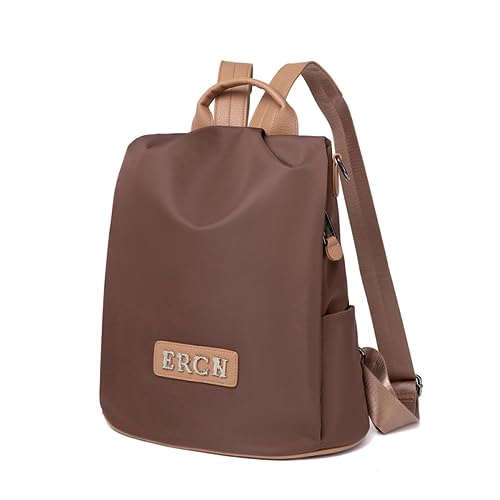 LIANGFUN Neue Anti-Falten Wasserdicht Anti-Diebstahl Schulter Damen Rucksack süß und Elegant Kleine Stadt Schultasche 3 in 1 Freizeit Reise Handtasche Umhängetasche Umhängetasche Rucksäcke(Braun) von LIANGFUN
