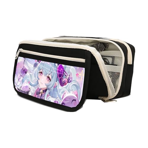 LIANGSHAN Federmäppchen mit Comic-Charakteren, multifunktional, mehrere Taschen, Cartoon-Schreibwaren-Tasche, Stifteetui, große Kapazität, Schreibwarentasche, Studenten, tragbare Stifttasche, Unisex von LIANGSHAN