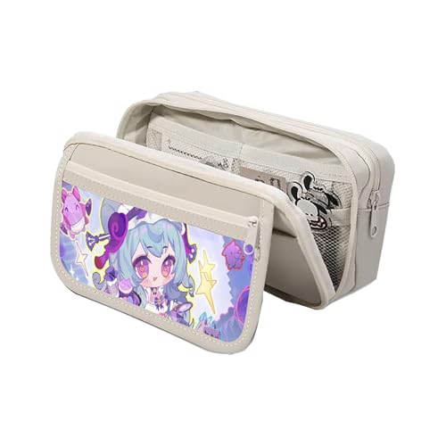 LIANGSHAN Federmäppchen mit Comic-Charakteren, multifunktional, mehrere Taschen, Cartoon-Schreibwaren-Tasche, Stifteetui, große Kapazität, Schreibwarentasche, Studenten, tragbare Stifttasche, Unisex von LIANGSHAN