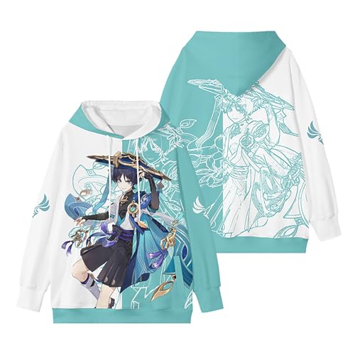 LIANGSHAN Funny Game Scaramouche Hoodie Anime Kapuzenpullover Mode Casual Langarm Kleidung Anime Cosplay Harajuku Oversize Tops, D, XXL von LIANGSHAN