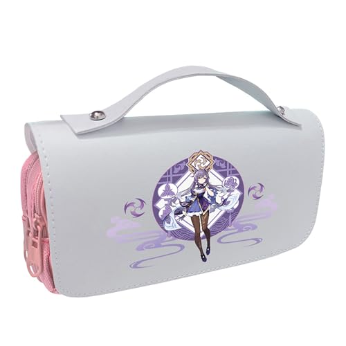LIANGSHAN Lustiges Spiel Doppellagiges Federmäppchen mit Reißverschluss Anime, Cartoon-Schreibwaren-Box, Stifteetui, große Kapazität, Schreibwarentasche, Studenten, tragbare Stifttasche, Uni, C, von LIANGSHAN