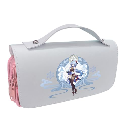 LIANGSHAN Lustiges Spiel Doppellagiges Federmäppchen mit Reißverschluss Anime, Cartoon-Schreibwaren-Box, Stifteetui, große Kapazität, Schreibwarentasche, Studenten, tragbare Stifttasche, Uni, D, von LIANGSHAN