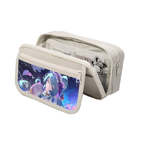 LIANGSHAN Stifttasche mit Comic-Charakteren, multifunktional, mehrere Taschen, Cartoon-Schreibwaren-Tasche, großes Fassungsvermögen, Schreibwaren-Tasche, Studenten, tragbare Stifttasche, Unisex, C von LIANGSHAN