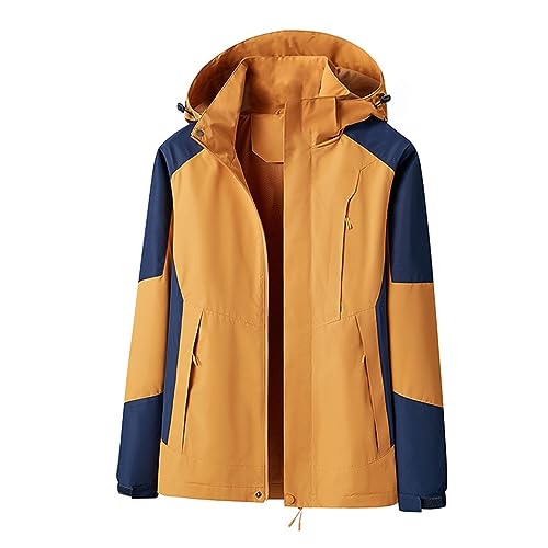 Herren Regen Jacke Leichte Atmungsaktiv Wind Jacke Outdoor Windbreaker Softshell Fahrradjacke mit Kapuze Kordelzug Outdoor Trekking Sommerjacke Outdoorjacke Faltbar Regenmantel Regenponcho von LIANGTUOHAI