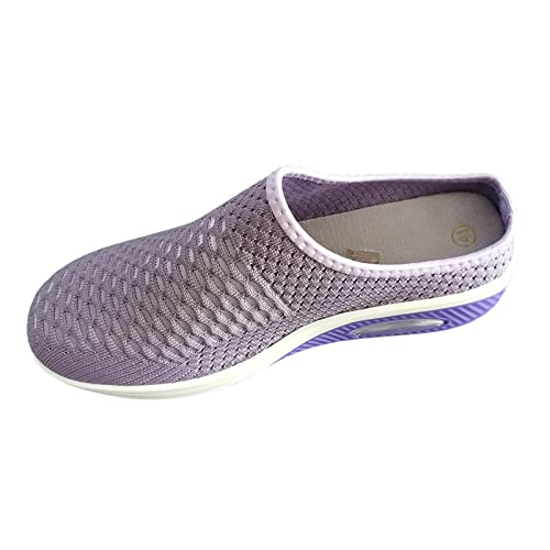 LIANGTUOHAI Slip on Sneakers Damen Atmungsaktive Sportschuhe Air Cushion Hausschuhe Hinten Offen Slip on Turnschuhe Vintage Bequeme Schuhe Orthopedic Sneakers Sommer Sneaker Für Jogging Walking von LIANGTUOHAI