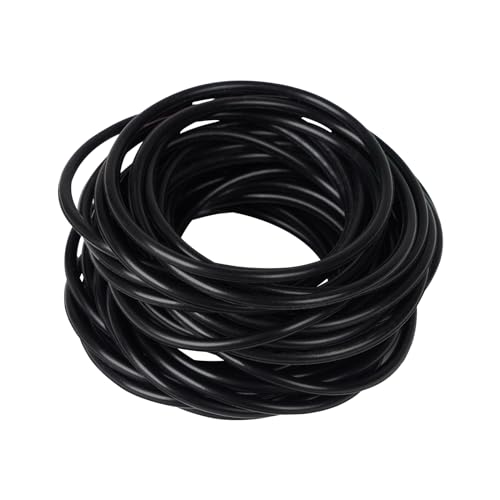 30 Stück schwarze Silikon-Gelee-Armbänder, nicht leuchtend, dehnbar, 80er-Jahre, gemischte Gummibänder, Haargummis, Haargummis für Damen, Erwachsene, Mädchen, Party-Zubehör (schwarz) von LIANGYUNZE