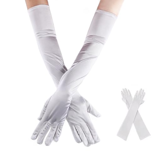 LIANRISES Lange Handschuhe Damen 52cm Seidenhandschuhe Satin Handschuhe Lang Handschuhe Lang Brauthandschuhe Prinzessin Handschuhe Lange Weiße Handschuhe Handschuhe Weiß Weisse Handschuhe LIANRISES Lange Handschuhe Damen 52cm Seidenhandschuhe Satin Handschuhe Lang Handschuhe Lang Brauthandschuhe Prinzessin Handschuhe Lange Weiße Handschuhe Handschuhe Weiß Weisse Handschuhe von LIANRISES