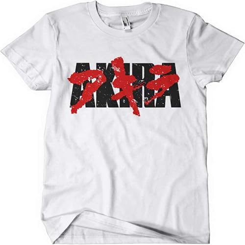 Akira T Shirt Manga Anime Kaneda Bike T Shirt Akira_Text_White_S T-Shirts & Hemden(X-Large) von LIAO1999X
