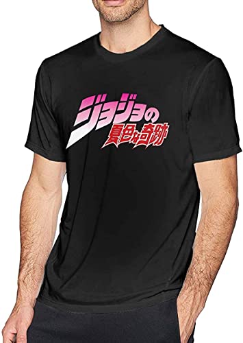 Man JoJo's Bizarre Logo Jjba Short Sleeve T-Shirts Tees Casual Blouse Tops T-Shirts & Hemden(XX-Large) von LIAO1999X