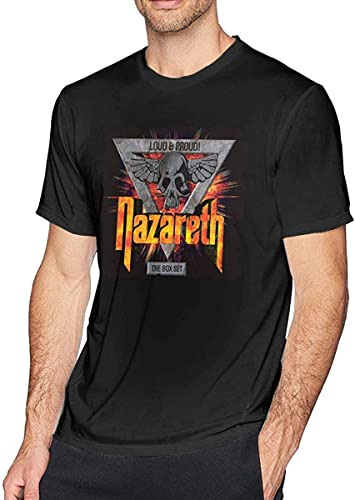Nazareth Hard T Shirt Men's Fashion Cotton Crew Neck Short Sleeve Tees Black T-Shirts & Hemden(X-Large) von LIAO1999X