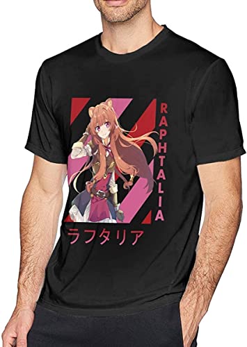 The Rising of The Shield Hero Raphtalia Printed Graphic Short Sleeve Cotton T-Shirts for Men Teen T-Shirts & Hemden(3X-Large) von LIAO1999X