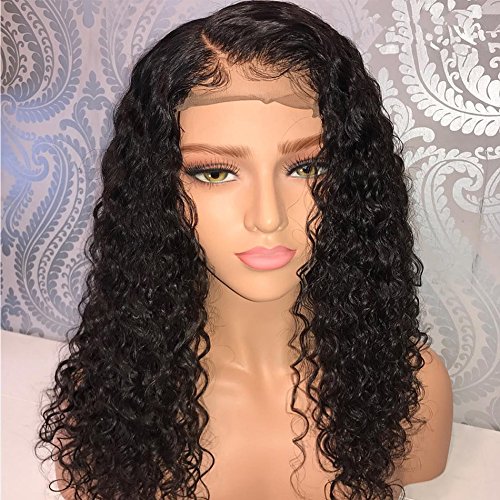 LIAZAHAIR Kurze, tief gelockte Echthaar-Perücke mit Babyhaar, vorgezupfter natürlicher Haaransatz, brasilianisches Haar, Bob-Perücke für Damen (30,5 cm, Lace-Front-Perücke) von LIAZAHAIR